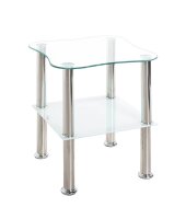 HAKU Möbel Beistelltisch quadratisch Glas...