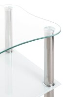 HAKU Möbel Beistelltisch quadratisch Glas transparent 40,0 x 40,0 x 47,0 cm, 1 St.