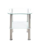 HAKU Möbel Beistelltisch quadratisch Glas transparent 40,0 x 40,0 x 47,0 cm, 1 St.