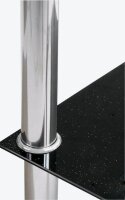 HAKU Möbel Beistelltisch quadratisch Glas silber...