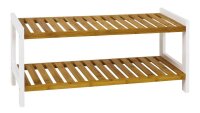 HAKU Möbel Schuhregal bambus, weiß 70,0 x 26,0...