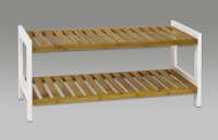 HAKU Möbel Schuhregal bambus, weiß 70,0 x 26,0 x 34,0 cm, 1 St.