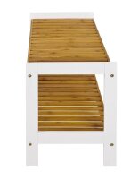 HAKU Möbel Schuhregal bambus, weiß 70,0 x 26,0 x 34,0 cm, 1 St.
