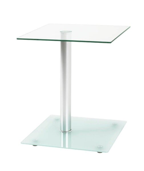 HAKU Möbel Beistelltisch rechteckig Glas transparent 40,0 x 40,0 x 52,0 cm, 1 St.