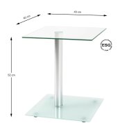HAKU Möbel Beistelltisch rechteckig Glas transparent...