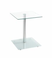 HAKU Möbel Beistelltisch rechteckig Glas transparent 40,0 x 40,0 x 52,0 cm, 1 St.