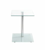 HAKU Möbel Beistelltisch rechteckig Glas transparent 40,0 x 40,0 x 52,0 cm, 1 St.