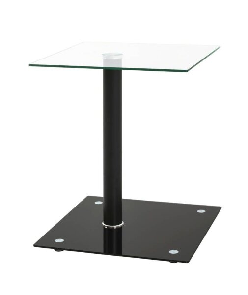 HAKU Möbel Beistelltisch rechteckig Glas transparent 40,0 x 40,0 x 52,0 cm, 1 St.