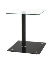 HAKU Möbel Beistelltisch rechteckig Glas transparent...