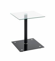 HAKU Möbel Beistelltisch rechteckig Glas transparent 40,0 x 40,0 x 52,0 cm, 1 St.