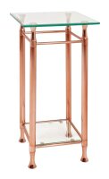 HAKU Möbel Beistelltisch rechteckig Glas kupfer 35,0...