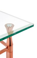 HAKU Möbel Beistelltisch rechteckig Glas kupfer 35,0...