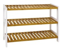 HAKU Möbel Schuhregal bambus, weiß 70,0 x 26,0...