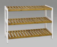 HAKU Möbel Schuhregal bambus, weiß 70,0 x 26,0 x 55,0 cm, 1 St.