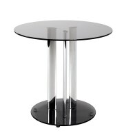 HAKU Möbel Beistelltisch rund Glas grau 59,0 x 59,0...