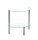 HAKU Möbel Beistelltisch halbrund Glas transparent 45,0 x 22,0 x 47,0 cm, 1 St.