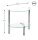 HAKU Möbel Beistelltisch halbrund Glas transparent 45,0 x 22,0 x 47,0 cm, 1 St.