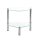 HAKU Möbel Beistelltisch halbrund Glas transparent 45,0 x 22,0 x 47,0 cm, 1 St.