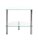 HAKU Möbel Beistelltisch halbrund Glas transparent 45,0 x 22,0 x 47,0 cm, 1 St.