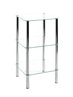 HAKU Möbel Badregal keine 90239 silber 39,0 x 39,0 x 77,0 cm