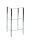 HAKU Möbel Badregal keine 90239 silber 39,0 x 39,0 x 77,0 cm