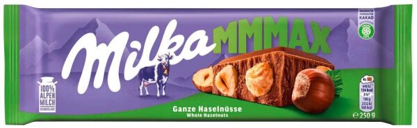 Milka MMMAX Ganze Haselnüsse Schokolade 250,0 g  ( 295180 )