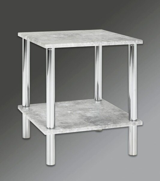 HAKU Möbel Beistelltisch quadratisch MDF-Platte Betonoptik 39,0 x 39,0 x 47,0 cm, 1 St.
