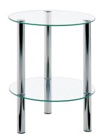 HAKU Möbel Beistelltisch rund Glas transparent 35,0...