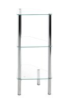 HAKU Möbel Eckregal chrom 46,0 x 32,0 x 77,0 cm, 1 St.