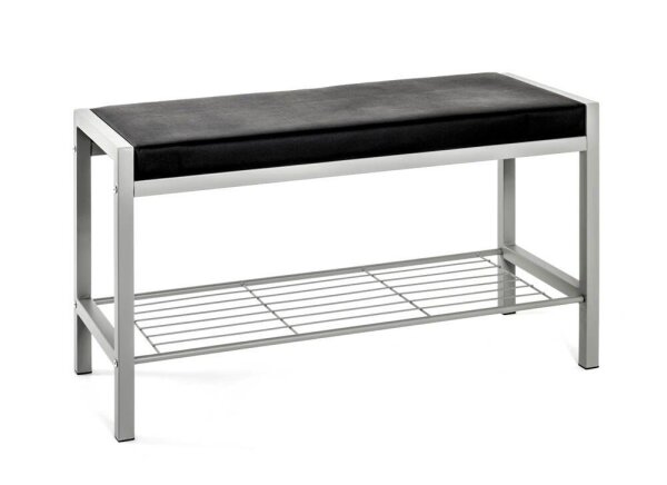 HAKU Möbel Schuhbank 90550 schwarz Metall 80,0 cm