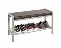 HAKU Möbel Schuhbank 90550 schwarz Metall 80,0 cm