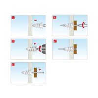 TOX SPIRAL 068101231 Dübel- und Schrauben-Set Ø 4,5 mm x 32 mm, 50-teilig