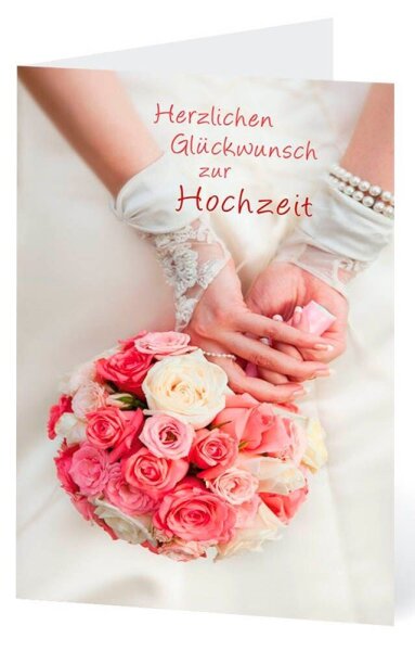 LUMA Glückwunschkarte Hochzeit Rosenstrauß LU21 DIN B6, 1 St.