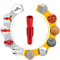 TOX TRI 10/61 010100161 Universaldübel Ø 10 mm x 61 mm, 50 St.