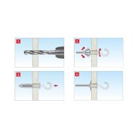 TOX Monteur Gips 094901061 Hohlraumdübel-Sortiment, 62-teilig
