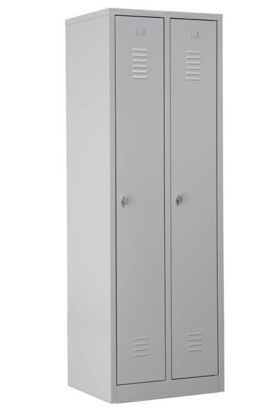 Gürkan Spind lichtgrau 103491, 2 Schließfächer 60,0 x 50,0 x 180,0 cm
