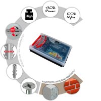 TOX Monteur Beton BARRCACUDA 094901041 Spreizdübel-Sortiment, 136-teilig