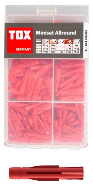 TOX Miniset Beton TRI 094900081 Universaldübel-Sortiment, 240-teilig