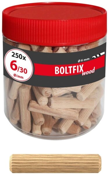 TOX BOLTFIX wood 015200101 Holzdübel Ø 6 mm x 30 mm, 250 St.