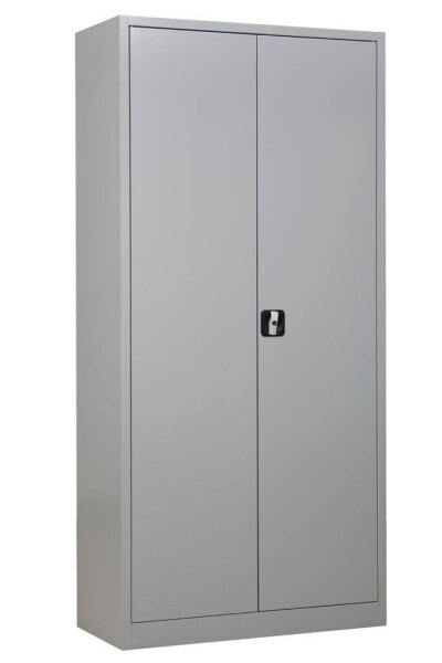 Gürkan Stahlschrank 100161 lichtgrau 4 Fachböden 92,0 x 42,0 x 195,0 cm, aufgebaut, 1 St.