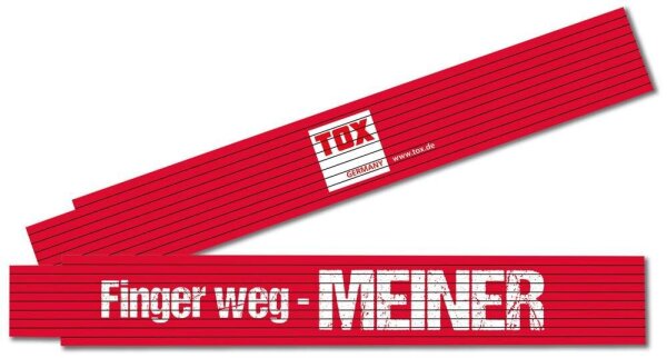 TOX Meterstab Finger weg - MEINER, 09969006/T, Holz 200 cm