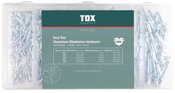 TOX Blindnieten-Sortiment BASIC 400-teilig