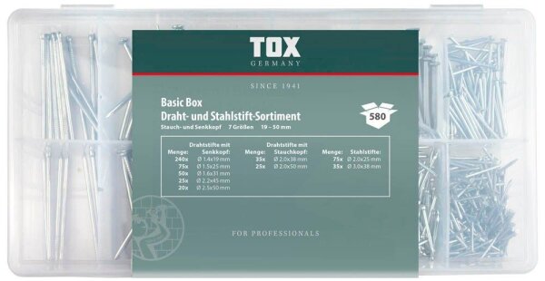 TOX Nägel-Sortiment BASIC 580-teilig