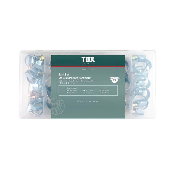 TOX Schlauchschellen-Sortiment BASIC 26-teilig