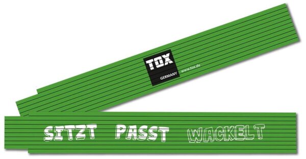 TOX Meterstab SITZT PASST WACKELT, 09969003/T, Holz 200 cm