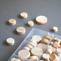 TOX Querholzplättchen-Sortiment Cookie wood Mini 82 tlg.