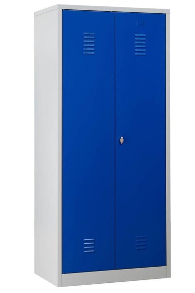 Gürkan Spind lichtgrau, enzianblau 103932, 1 Schließfach 80,0 x 50,0 x 180,0 cm