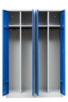 Gürkan Spind lichtgrau, enzianblau 104996, 2...