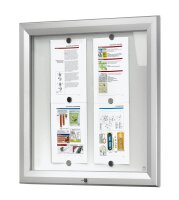 Showdown® Displays Schaukasten T silber 6x DIN A4...