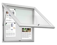 Showdown® Displays Schaukasten T silber 6x DIN A4 80,5 x 4,7 x 76,0 cm, 1 St.